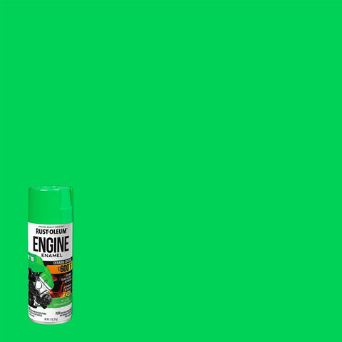 Rust-Oleum 366436 Engine Enamel, 11 oz, Liquid, Gloss Grabber Green