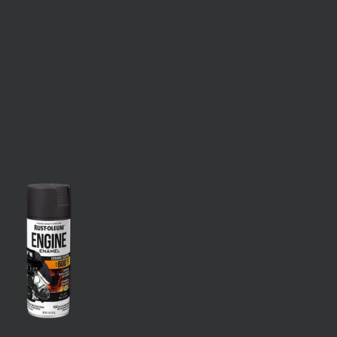 Rust-Oleum 363571 Engine Enamel, 11 oz, Liquid, Flat Black