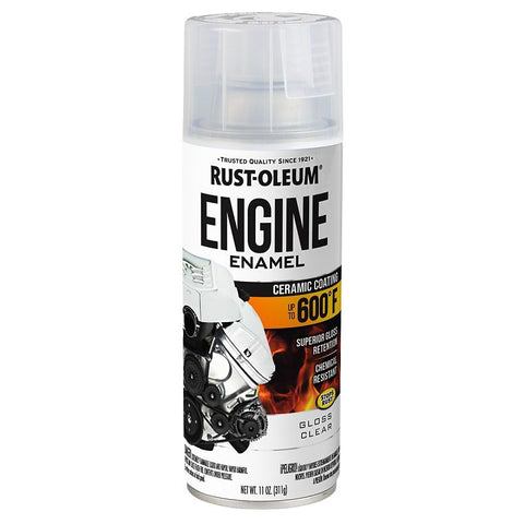 Rust-Oleum 363572 Engine Enamel, 11 oz, Liquid, Gloss Clear