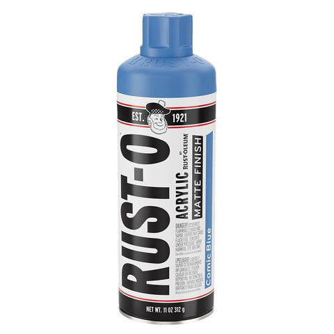 Rust-Oleum Rust-O 392200 Artist Paint, Matte, Comic Blue, 11 oz Aerosol Can
