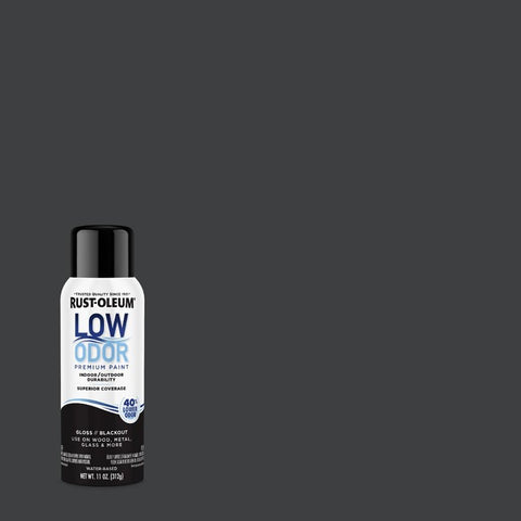 Rust-Oleum 388245 Premium Paint, Gloss, Black Out, 11 oz Aerosol Can