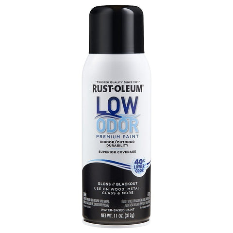 Rust-Oleum 388245 Premium Paint, Gloss, Black Out, 11 oz Aerosol Can