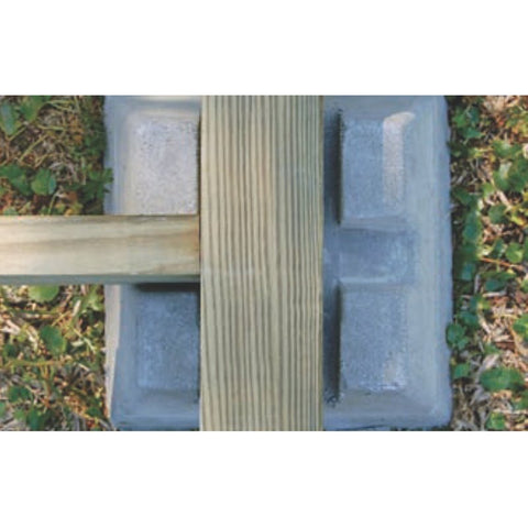Natural Concrete HBLK Deck Pier Block, 11.5 in L, 7.5 in W, 8.5 in H, Concrete, Pack of 80