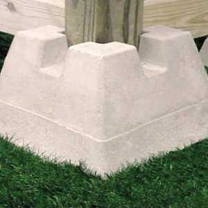 Natural Concrete HBLK Deck Pier Block, 290 mm L, 190 mm W, 8-1/2 in H, Concrete, Pack of 80