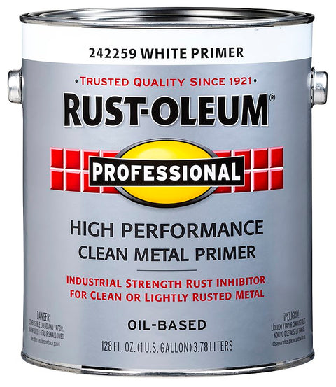 Rust-Oleum 242259 Primer, Flat, White, 1 gal Pail, Professional Type, Pack of 2