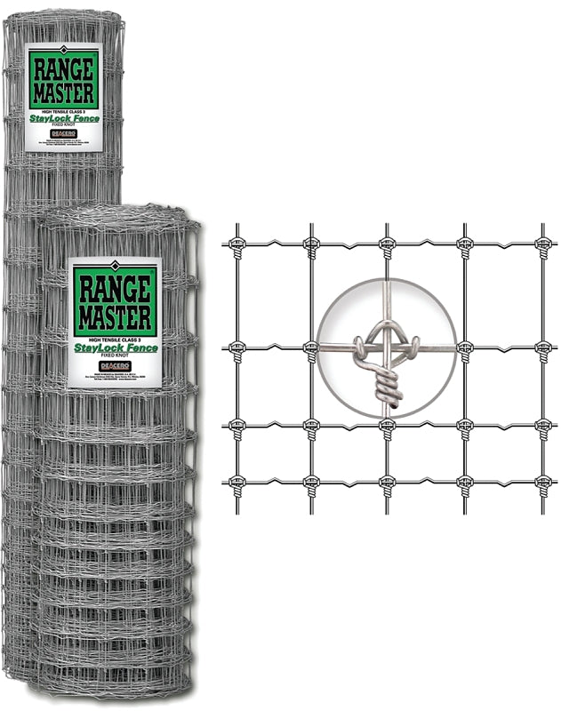 Rangemaster 6792 Staylock Fence, 330 ft L, 96 in H, 12-1/2 Gauge, Galv ...