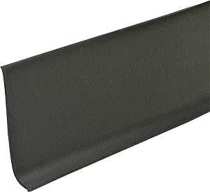 M-D 23662 Series Wall Base, 1/2 in Thick, Black, 4 ft L, 4 in W, Vinyl, Pack of 18