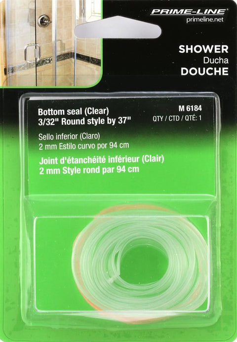 Prime-Line M 6184 Bottom Sweep, 3/32 in W, 1 in H, Clear, Pack of 6