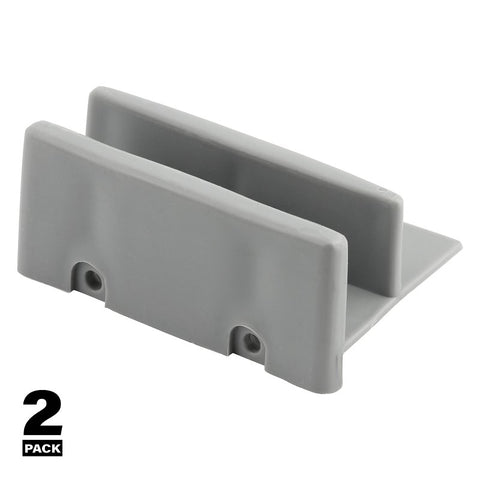 Prime-Line M 6192 Bottom Guide, Sliding, Plastic, Gray