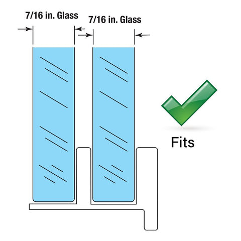 Prime-Line M 6192 Bottom Guide, Sliding, Plastic, Gray