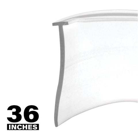 Prime-Line M 6211 Swinging Shower Door Bottom Seal, Vinyl, Clear