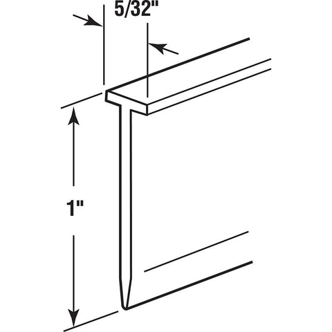 Prime-Line M 6211 Swinging Shower Door Bottom Seal, Vinyl, Clear