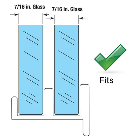 Prime-Line M 6219 Bottom Guide, Plastic, White, For: Framed Shower/Tub Enclosure Doors