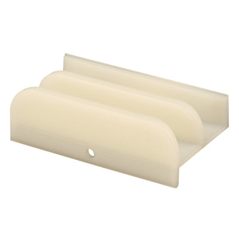 Prime-Line M 6219 Bottom Guide, Plastic, White, For: Framed Shower/Tub Enclosure Doors