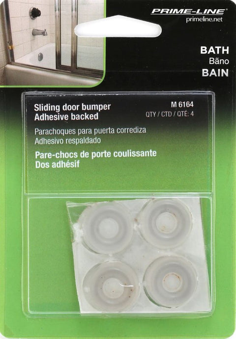 Prime-Line M 6164 Shower Door Bumper, Sliding, Polyurethane, Clear