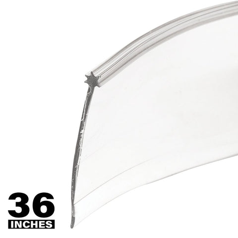 Prime-Line M 6227 Bottom Sweep, 1/8 in W, 1-5/16 in H, Clear, For: Older Style Drip Rail Systems, Shower Doors