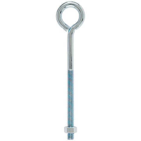 Hampton 5/16 in. X 6 in. L Zinc-Plated Steel Eyebolt Nut Included, Pack of 10