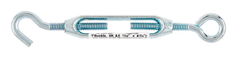 Hampton 2.5 in. L 0.2 Zinc Plated Steel/Aluminum Turnbuckle 1 pk Hook and Eye