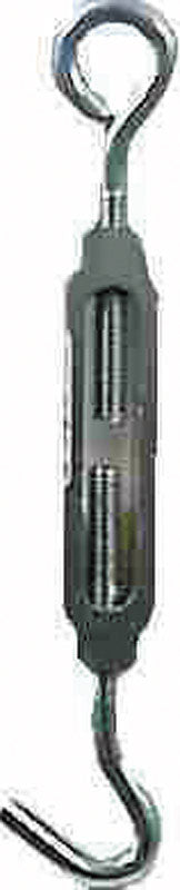 Hampton 6.1 in. L 0.4 Zinc Plated Steel/Aluminum Hook and Eye 1 pk Turnbuckle