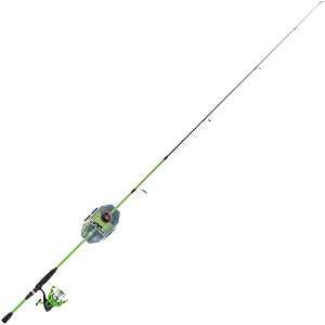 Ready2Fish R2F4-BA/S 20-Piece Bass Spinning Combo Kit, 6 ft 6 in L Rod, Split EVA Grip Handle, Blue/Green