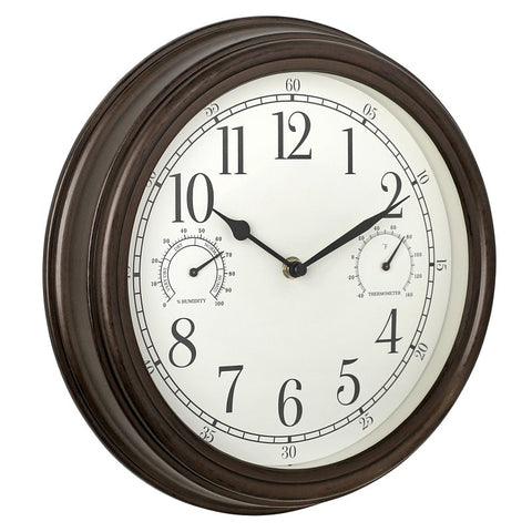 WALL CLOCK INDR/OUTDR BRZ 12IN