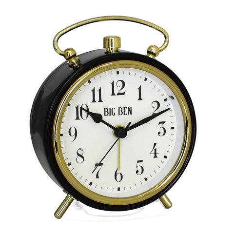 ALARM CLOCK CLSC TOP HNDL B&G