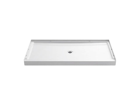 Sterling Guard+ Series 72331100-0 Shower Base, 60 in L, 34 in W, 4-3/16 in H, Vikrell, White, Alcove Installation