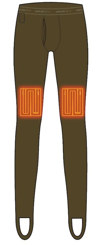 Muddy Nucleus Series HT-BTM-CL-XL Heated Pants, XL, 38 to 40 in Waist, Brown Clay
