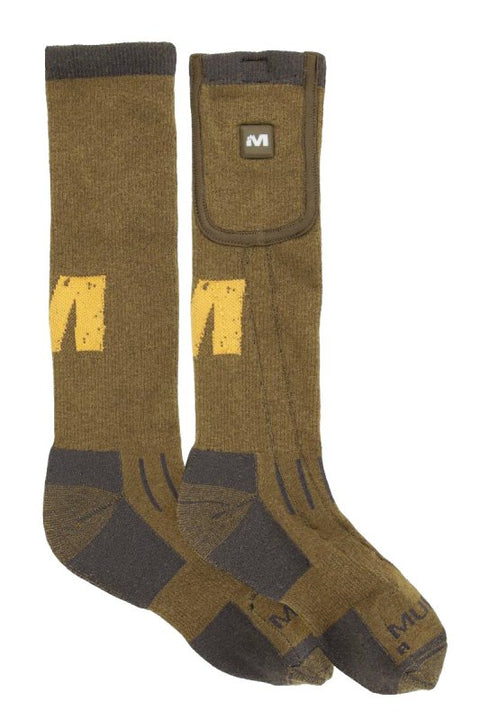 Muddy Nucleus Series HT-SOCK-CL-M/L Heated Socks, Men's, M/L, Acrylic/Merino Wool/Nylon/Polyester/Spandex, Brown Clay
