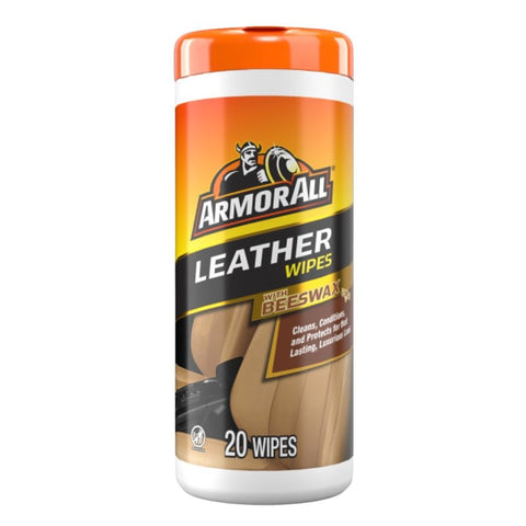 Armor All AWLCBXC-20-1USLT Leather Care with Beeswax, Characteristic, Effective to Remove: Dirt, Soil, 20 -Wipes