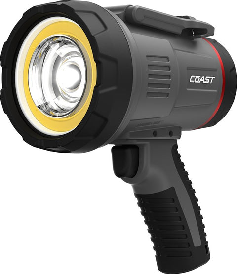 Coast LS50R Spotlight, 2-Lamp, LED Lamp, 5000 Lumens, Polymer Fixture, Black Fixture