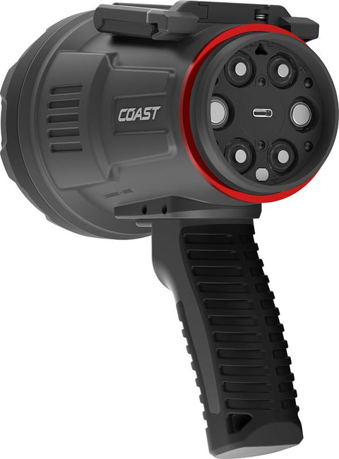 Coast LS50R Spotlight, 2-Lamp, LED Lamp, 5000 Lumens, Polymer Fixture, Black Fixture