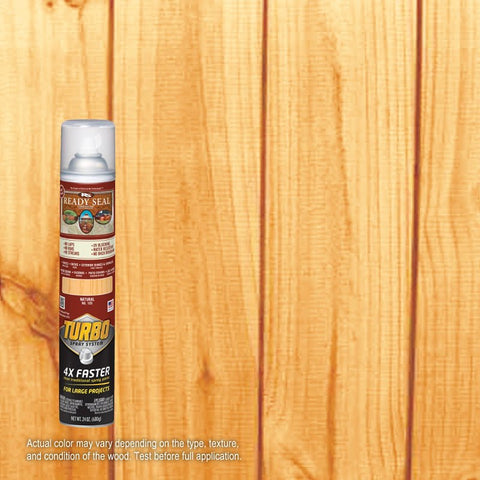 Ready Seal 401752 Stain With Turbo Spray System, Smooth, Natural, 24 oz, Aerosol Can, Pack of 6