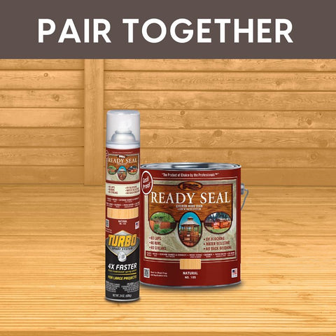 Ready Seal 401752 Stain With Turbo Spray System, Smooth, Natural, 24 oz, Aerosol Can, Pack of 6