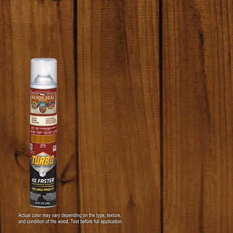 Ready Seal 401753 Stain With Turbo Spray System, Smooth, Pecan, 24 oz, Aerosol Can, Pack of 6