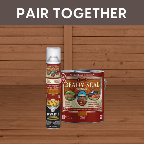 Ready Seal 401753 Stain With Turbo Spray System, Smooth, Pecan, 24 oz, Aerosol Can, Pack of 6