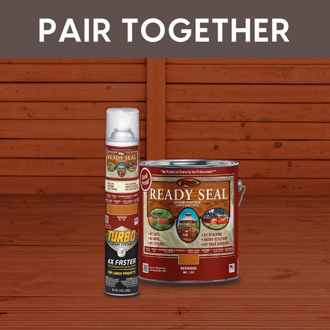 Ready Seal 401756 Stain With Turbo Spray System, Smooth, Redwood, 24 oz, Aerosol Can, Pack of 6