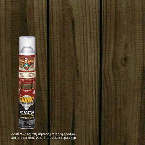 Ready Seal 401759 Stain With Turbo Spray System, Smooth, Mission Brown, 24 oz, Aerosol Can, Pack of 6