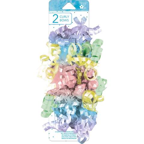 Paper Images Multi-Color Pastel Curly Bows, Pack of 6