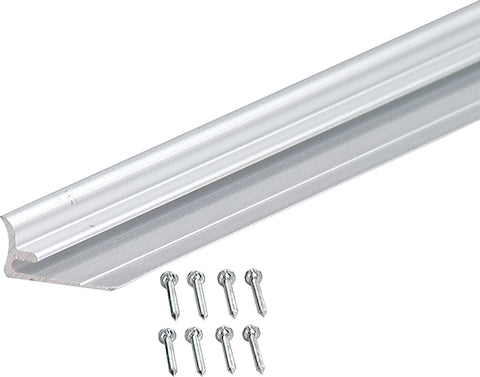 M-D 70045 Series Cove Moulding with Nail, 96 in L Dimensions, Aluminum, Silver