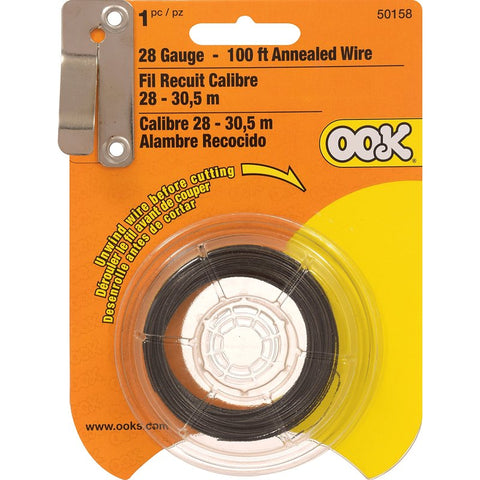 Hillman 50158 Utility Wire, 100 ft L, 28, Annealed