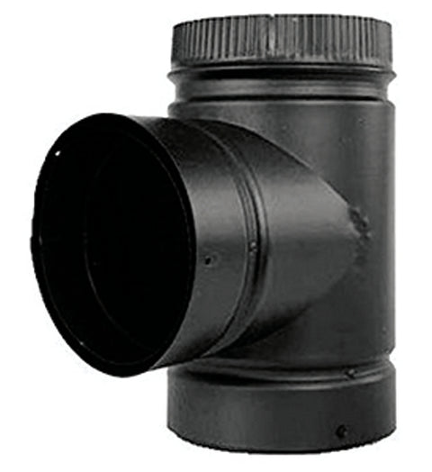 Selkirk DSP6TE-1 Tee, 6 in, Stainless Steel, Black