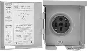 Connecticut Electric PS-54-HR Power Outlet, 50 A, Steel
