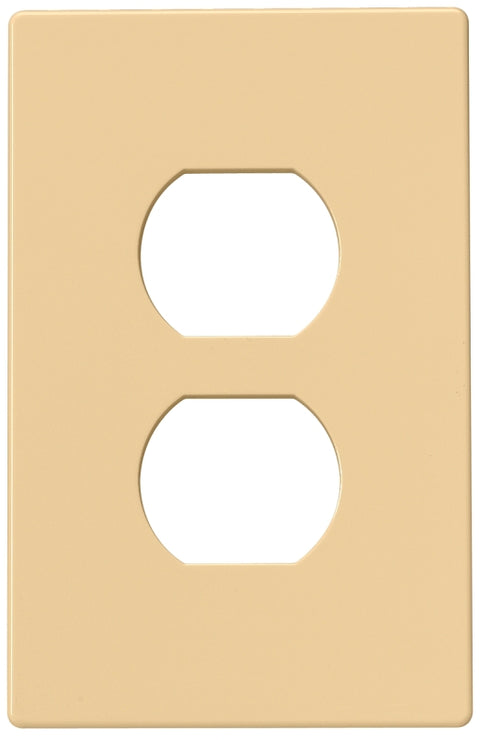 Eaton Wiring Devices PJS8V Wallplate, Mid-Size, Screwless, 4-1/2 in L, 2-3/4 in W, 1-Gang, Polycarbonate, Ivory