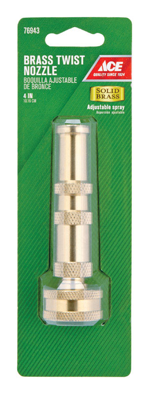 Ace Adjustable Hose Nozzle Solid Brass
