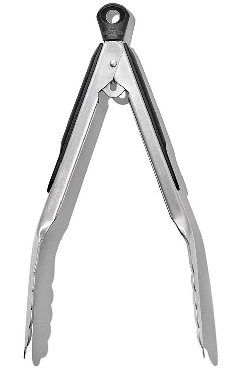 Good Grips 28481 Locking Tong, 9 in L, Stainless Steel, Black, Dishwasher Safe: Yes