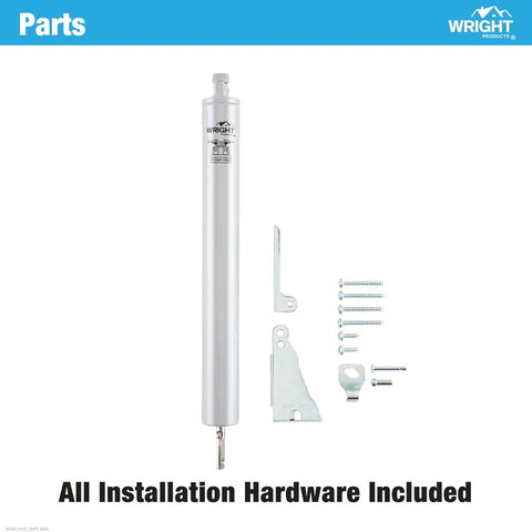 Wright Products V1022 Pneumatic Screen and Storm Door Closer, 10-1/2 in Dia Rod, 12-1/4 in L, Gloss, 90 deg Opening