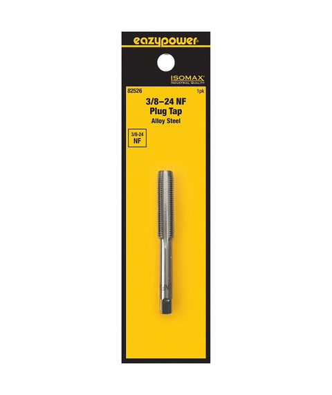 Isomax 82526 Fractional Tap, 3/8-24 Thread, NF Thread, Plug Chamfer, Tungsten Steel