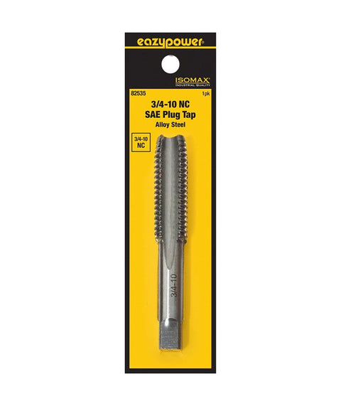 Isomax 82535 Fractional Tap, 3/4-10 Thread, NC Thread, Plug Chamfer, Tungsten Steel