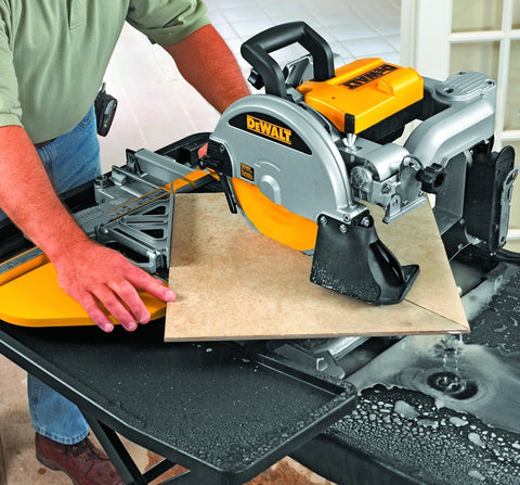 DEWALT D24000 Tile Saw, 120 V, 15 A, 10 in Dia Blade, 25 in Ripping, 18 in Cutting Capacity